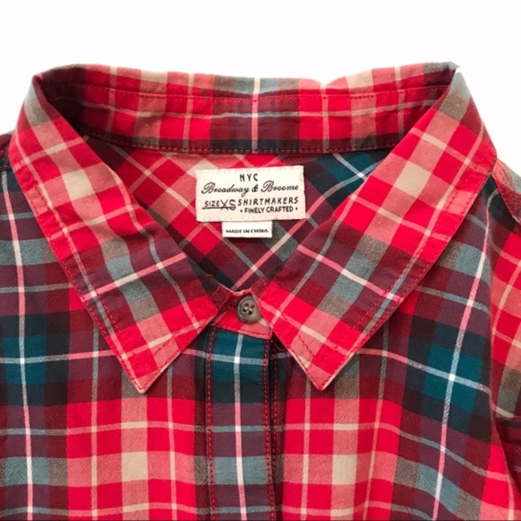 Madewell Red Plaid Hollyberry Button Down Shirt - Picture 6 of 6